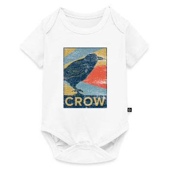 Corbeau corbeau oiseau animal cadeau animal de compagnie vintage - Body à manches courtes Premium Bébé - blanc - Devant