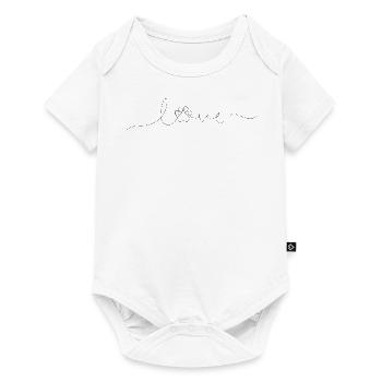 Love in cat paw - minimalist species - Baby Premium short-sleeve bodysuit - white - Front