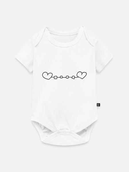 Herzen Herz - Baby Premium Kurzarmbody - Weiß
