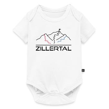 Winter sports ski slope Zillertal - Baby Premium short-sleeve bodysuit - white - Front