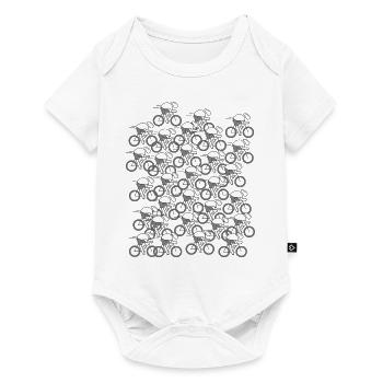 vélo vélos velo velos cycliste cyclisme club - Body à manches courtes Premium Bébé - blanc - Devant