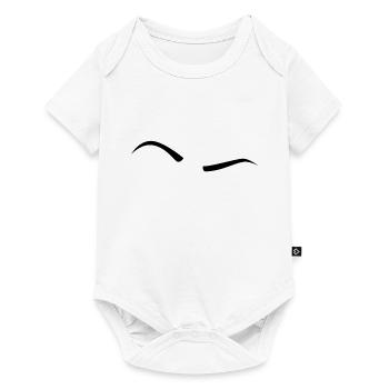 Raised Eyebrow - Black - Baby Premium short-sleeve bodysuit - white - Front