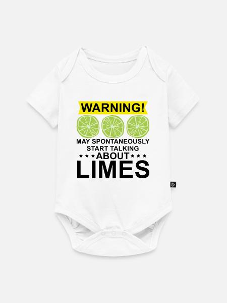 Limette Geschenk - Baby Premium Kurzarmbody - Weiß