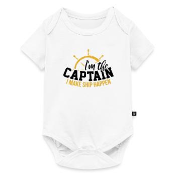Captain Captain Boat Yacht Anchor Sail Gift - Baby Premium short-sleeve bodysuit - white - Front