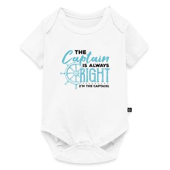 Captain Captain Boat Yacht Anchor Sail Gift - Baby Premium short-sleeve bodysuit - white - Front