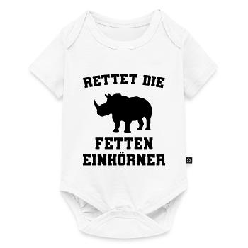 Save the chubby Unicorns - Baby Premium short-sleeve bodysuit - white - Front