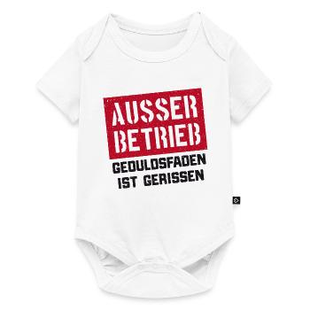 Lustige Sprüche lustiger Spruch Ausser Betrieb - Baby Premium Kurzarmbody - Weiß - Vorne