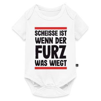 Lustige Sprüche lustiger Spruch Scheiße Kacke ist - Baby Premium Kurzarmbody - Weiß - Vorne