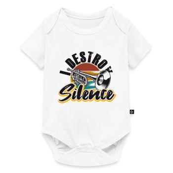 Trumpeter I destroy Silence Trumpet - Baby Premium short-sleeve bodysuit - white - Front