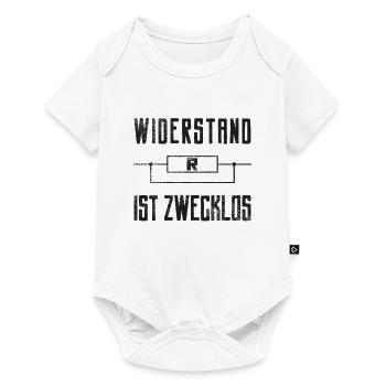 Widerstand ist zwecklos Grunge Style - Baby Premium Kurzarmbody - Weiß - Vorne