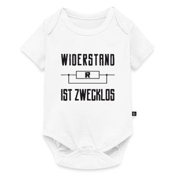 Widerstand ist zwecklos - Baby Premium Kurzarmbody - Weiß - Vorne