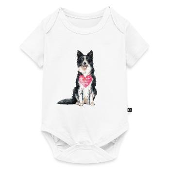 Amour de Border Collie - Body à manches courtes Premium Bébé - blanc - Devant