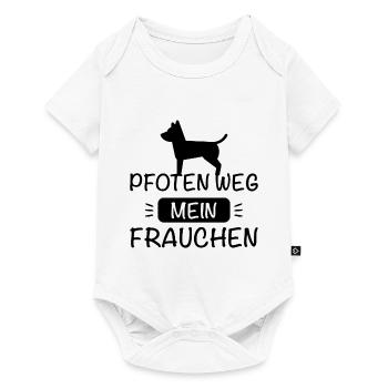 Pfoten weg - Mein Frauchen ! - Baby Premium Kurzarmbody - Weiß - Vorne