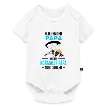 Paragliding Papa Fallschirmspringer Vater Gleitfli - Baby Premium Kurzarmbody - Weiß - Vorne