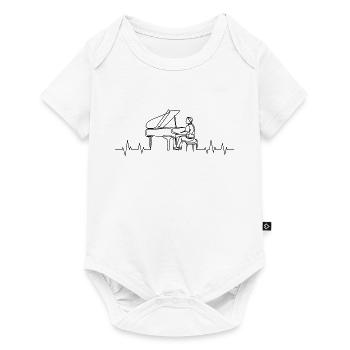 Battement de cœur du piano - Body à manches courtes Premium Bébé - blanc - Devant