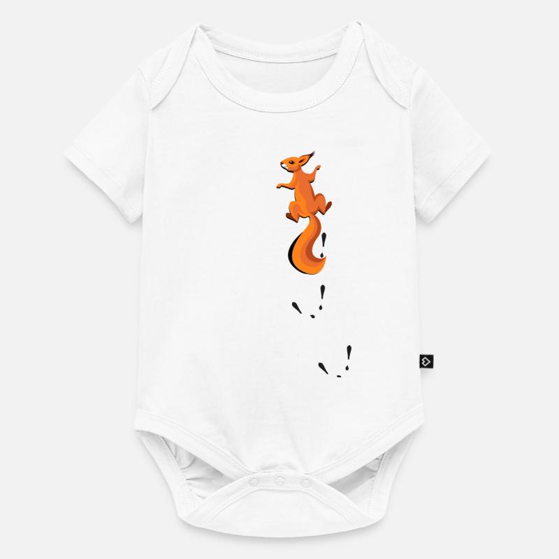 Climbing squirrel with tracks Gift - Baby Premium short-sleeve bodysuit - white