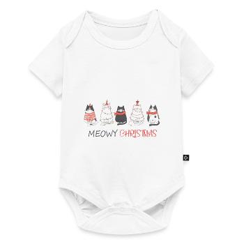 Meowy Christmas funny Christmas cats gift - Baby Premium short-sleeve bodysuit - white - Front