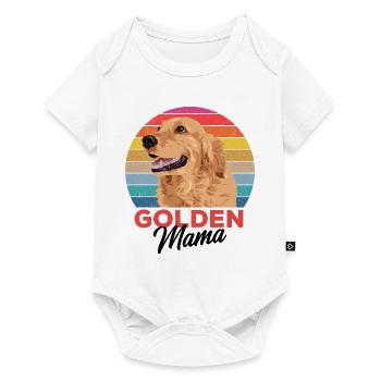 Golden Retriever - Baby Premium Kurzarmbody - Weiß - Vorne