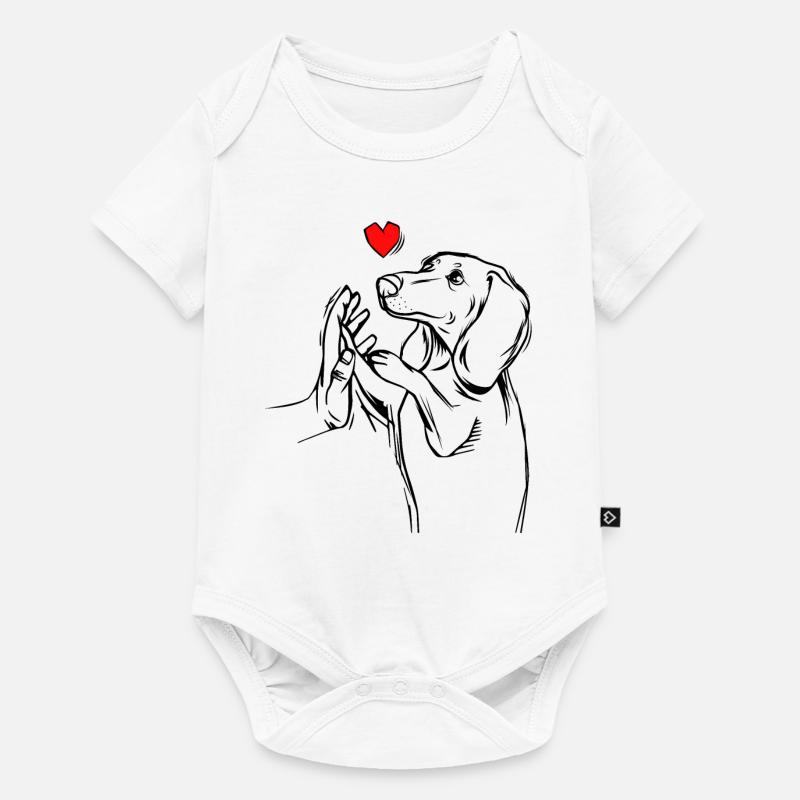 teckel - Body à manches courtes Premium Bébé - blanc