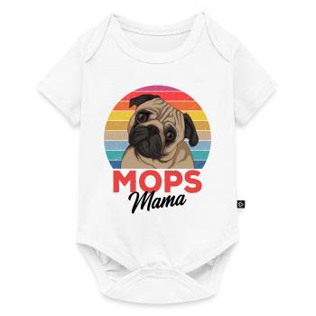 Mops - Baby Premium Kurzarmbody - Weiß - Vorne