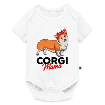 Corgi - Baby Premium Kurzarmbody - Weiß - Vorne