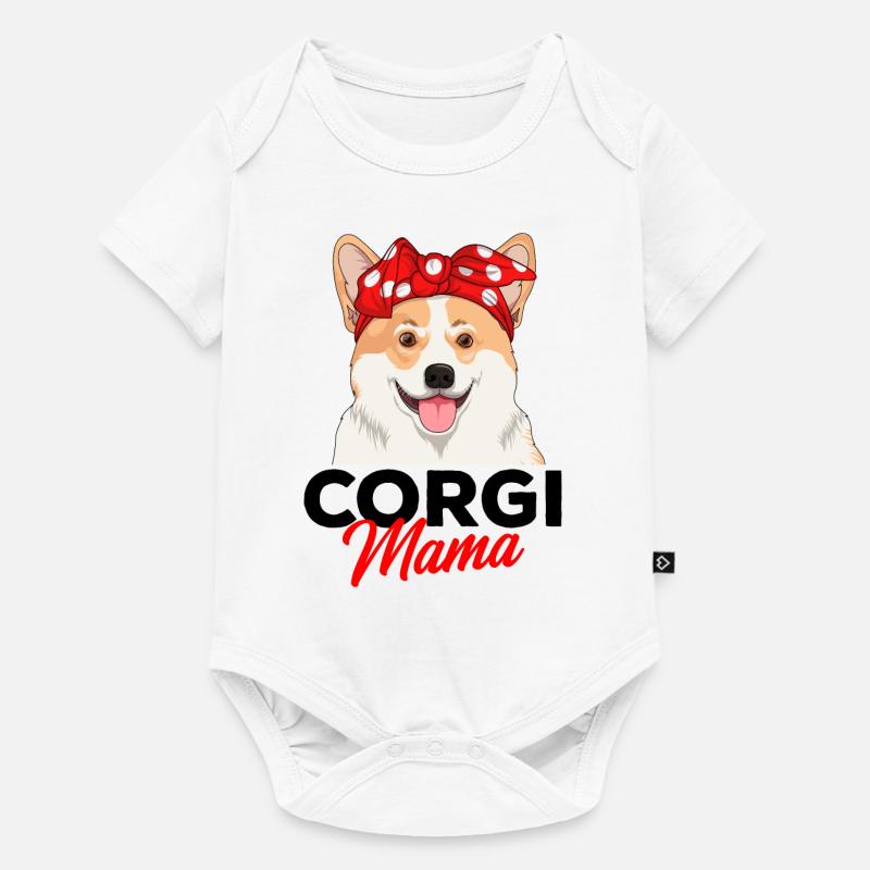 Corgi - Body à manches courtes Premium Bébé - blanc
