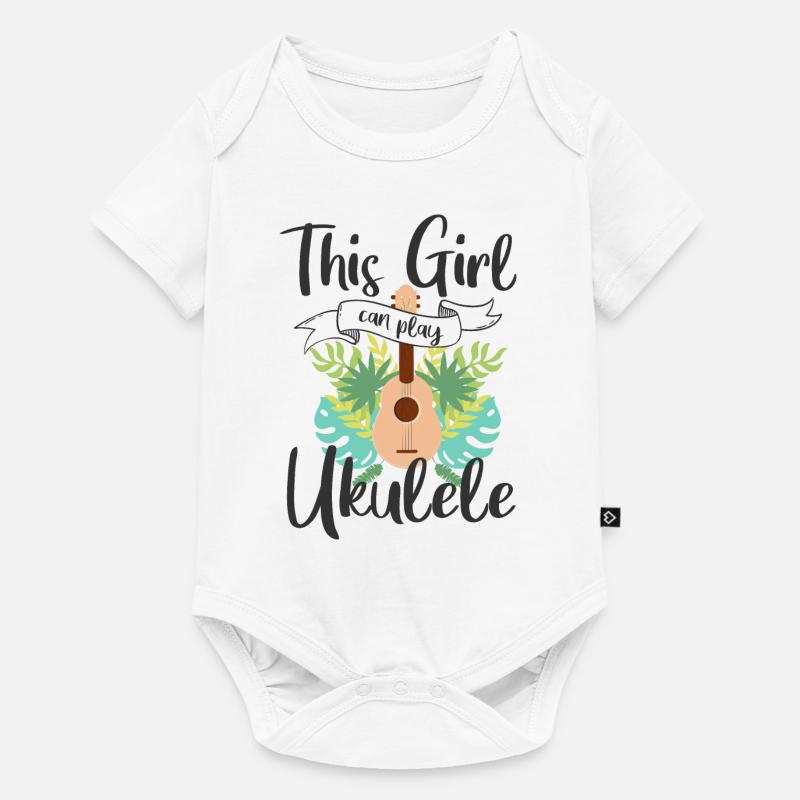 Fille ukulélé - Body à manches courtes Premium Bébé - blanc