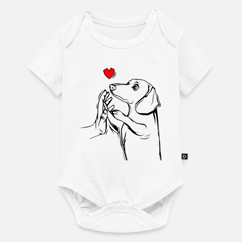 teckel - Body à manches courtes Premium Bébé - blanc