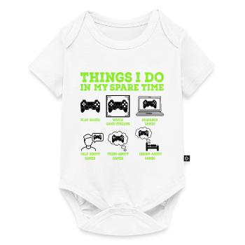 Gamer - Baby Premium Kurzarmbody - Weiß - Vorne