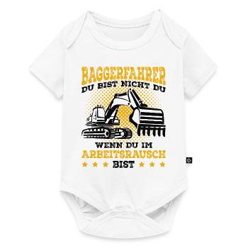 Baggerfahrer - Baby Premium Kurzarmbody - Weiß - Vorne