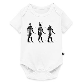 Égypte Hiéroglyphes pyramides - Body à manches courtes Premium Bébé - blanc - Devant