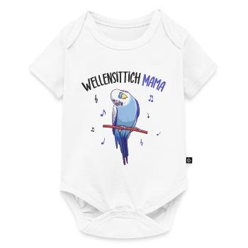 Wellensittich - Baby Premium Kurzarmbody - Weiß - Vorne
