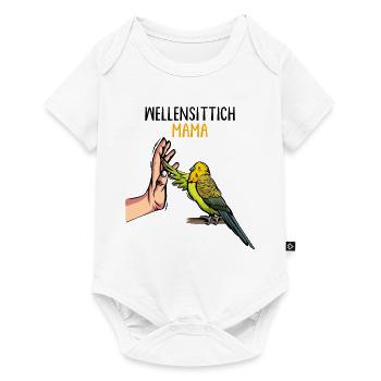 Wellensittich Mama Vogelbesitzerin - Baby Premium Kurzarmbody - Weiß - Vorne
