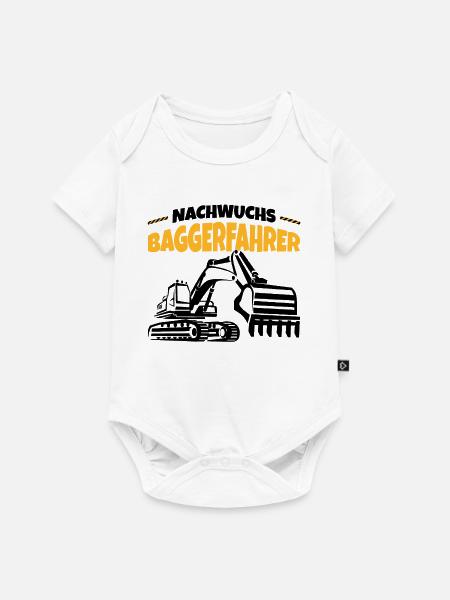 Bagger - Baby Premium Kurzarmbody - Weiß