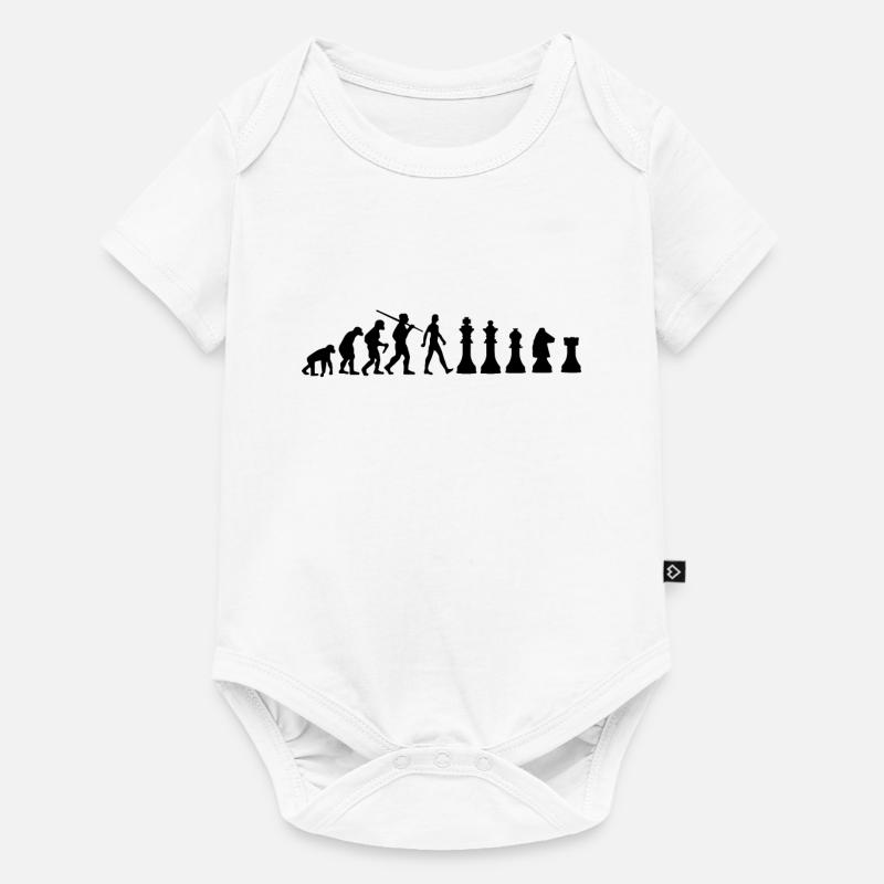 Chess Evolution Schach - Baby Premium Kurzarmbody - Weiß
