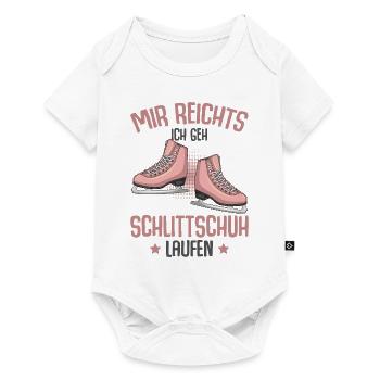 Schlittschuhe - Baby Premium Kurzarmbody - Weiß - Vorne