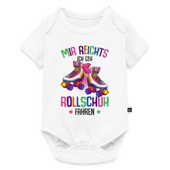 Rollschuhe - Baby Premium Kurzarmbody - Weiß - Vorne