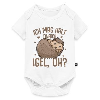 Igel - Baby Premium Kurzarmbody - Weiß - Vorne