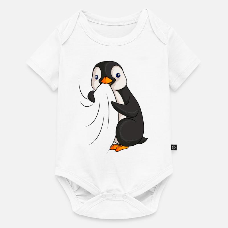 Pingouin - Body à manches courtes Premium Bébé - blanc