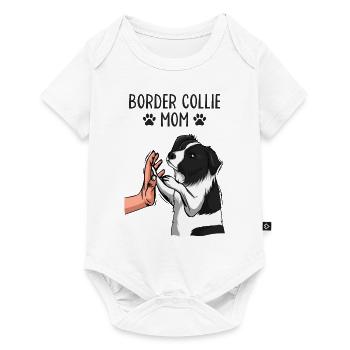 Border Collie Maman Chiens Maman Maîtresse - Body à manches courtes Premium Bébé - blanc - Devant