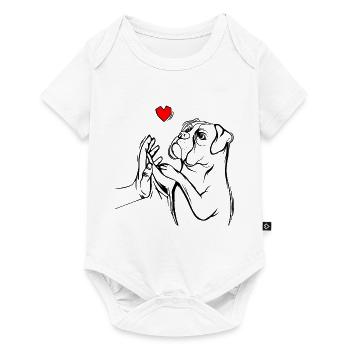 Boxer Chien - Body à manches courtes Premium Bébé - blanc - Devant
