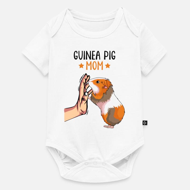 Cochon d’Inde Mama Pet - Body à manches courtes Premium Bébé - blanc