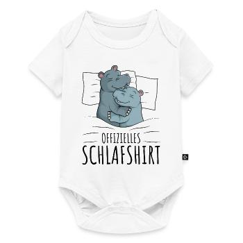 Nilpferd - Baby Premium Kurzarmbody - Weiß - Vorne
