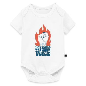 Utilisez votre voix Féminisme - Body à manches courtes Premium Bébé - blanc - Devant