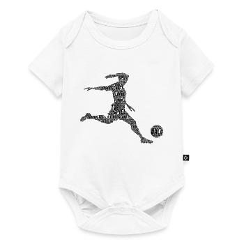 Fußball Mädchen - Baby Premium Kurzarmbody - Weiß - Vorne