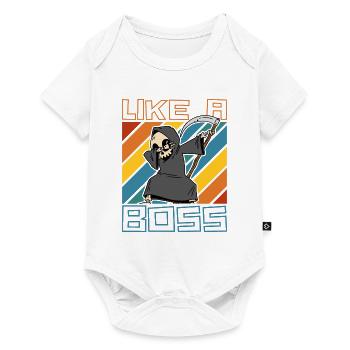 Like a Boss - Drôle de Dabbing Grim Reaper Saying - Body à manches courtes Premium Bébé - blanc - Devant