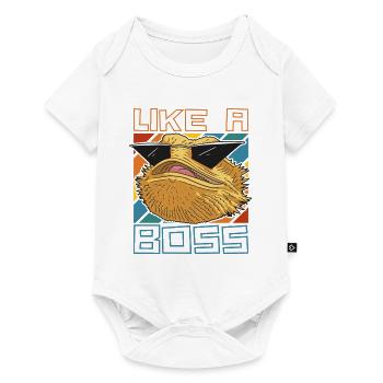 Like a Boss - Drôle d’iguane avec des lunettes de soleil - Body à manches courtes Premium Bébé - blanc - Devant