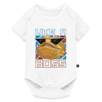 Like a Boss - Drôle d’iguane avec des lunettes de soleil - Body à manches courtes Premium Bébé - blanc - Devant