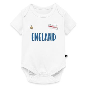 Maillot de football de l’Angleterre Drapeau anglais - Body à manches courtes Premium Bébé - blanc - Devant