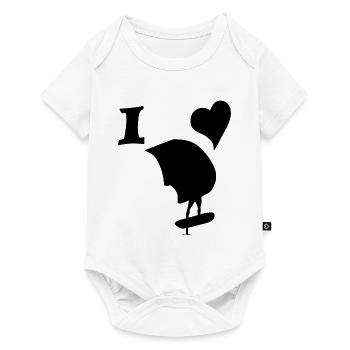 Amour pour wingfoilen - Body à manches courtes Premium Bébé - blanc - Devant